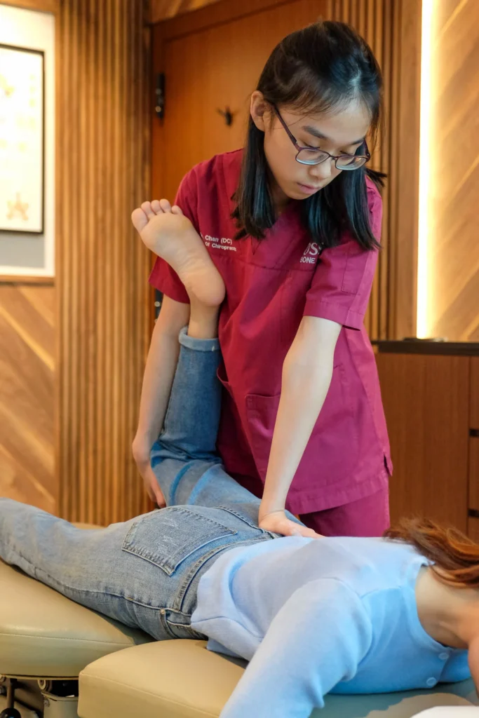 chiropractor doing drop table technique in bukit jalil